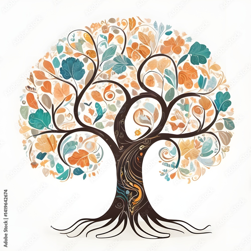 Fototapeta premium Whimsical Tree of Life
