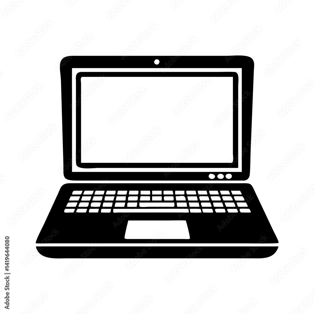laptop icon, laptop silhouette vector illustration-simple silhouette illustration of laptop, perfect for laptop logos and icons laptop icon, laptop silhouette vector illustration-simple silhouette illustration of laptop, perfect for laptop logos and icons