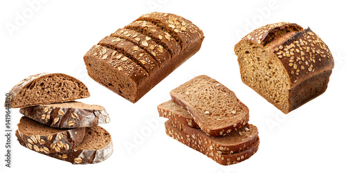 Obraz na płótnie A close up of four different types of bread w salonie