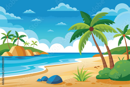 Tropical Paradise Vector Art