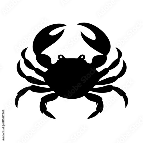crab icon, crab silhouette vector illustration-simple silhouette illustration of crab, perfect for crab logos and icons
