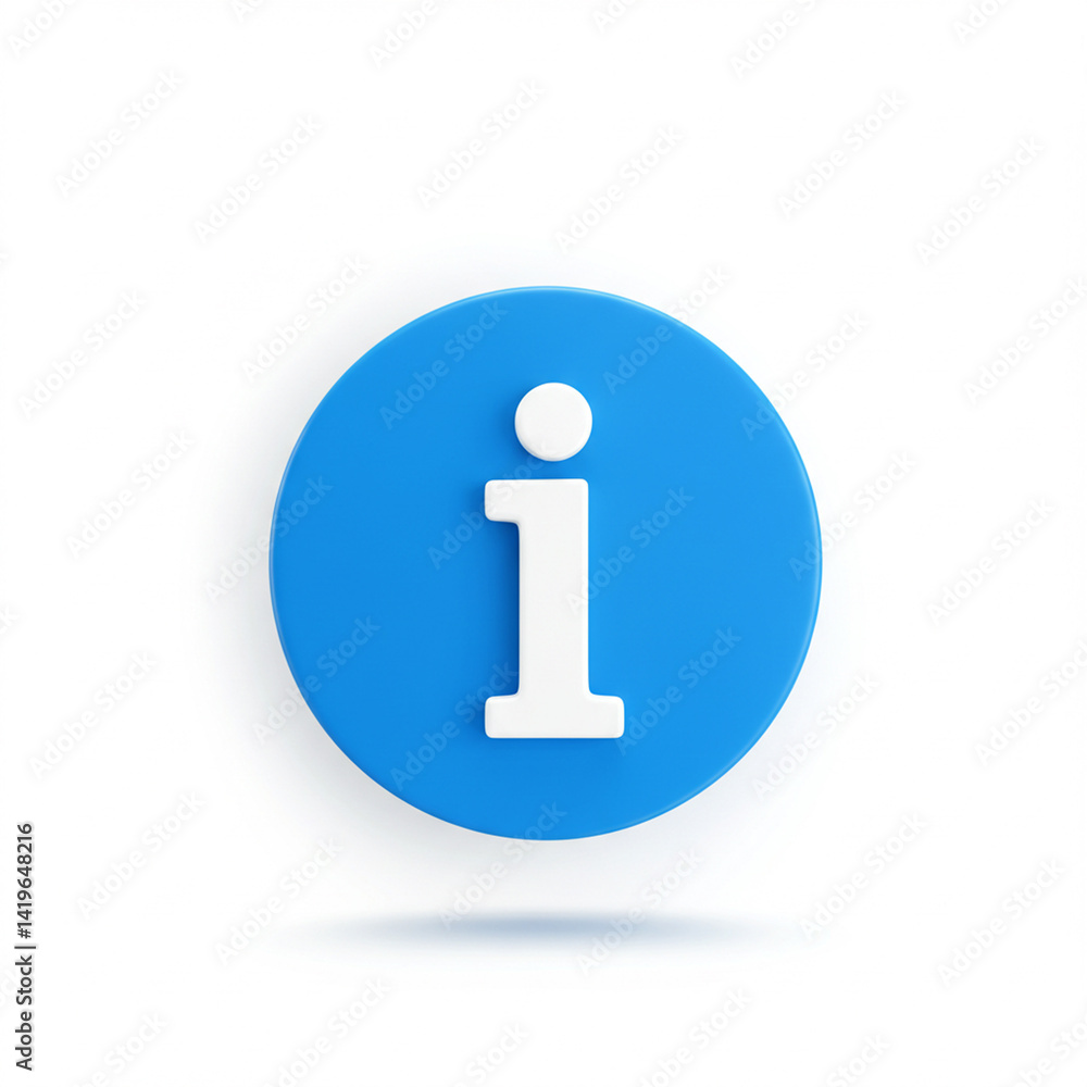 Informative Blue Circle Icon: Seeking Clarity and Understanding Design Informative Blue Circle Icon: Seeking Clarity and Understanding Design