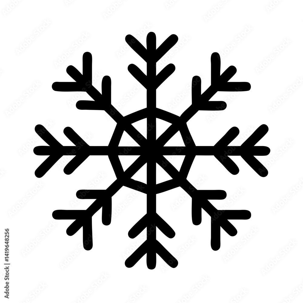 Winter snowflake christmas snow ice crystal frost flake cold december holiday season design vector art Winter snowflake christmas snow ice crystal frost flake cold december holiday season design vector art