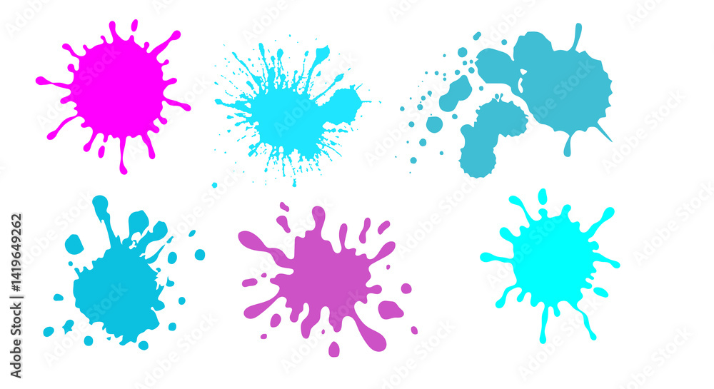Set of blue ink blots and splashes in vector PNG format on transparent background, ideal for abstract design, digital art, and creative projects.
Set of blue ink blots and splashes in vector PNG format on transparent background, ideal for abstract design, digital art, and creative projects.