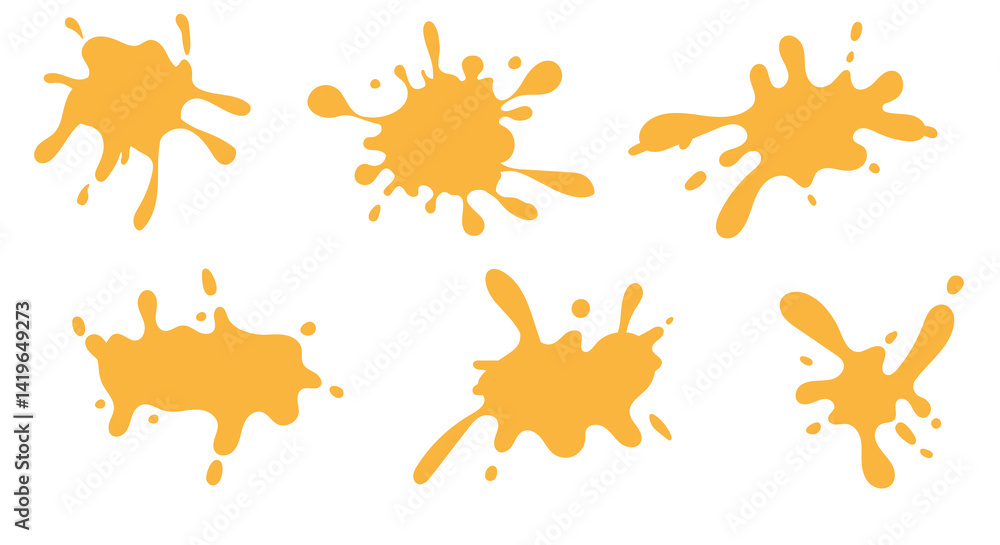 Vector set of ink blots and orange splashes on transparent PNG background, great for creative design, digital artwork, and abstract overlays.
Vector set of ink blots and orange splashes on transparent PNG background, great for creative design, digital artwork, and abstract overlays.