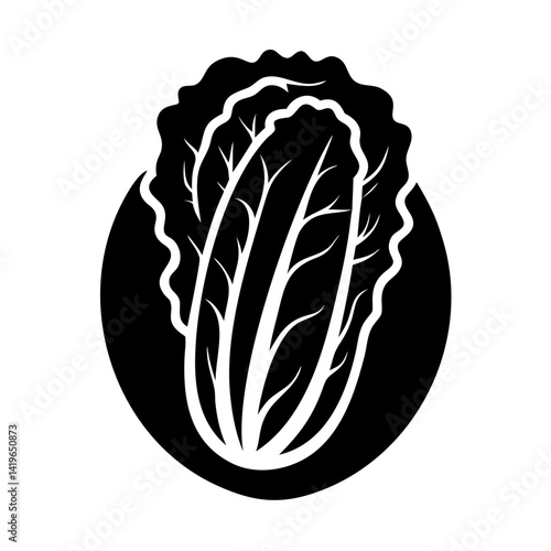 napa cabbage icon, napa cabbage silhouette vector illustration-simple silhouette illustration of napa cabbage, perfect for napa cabbage logos and icons
