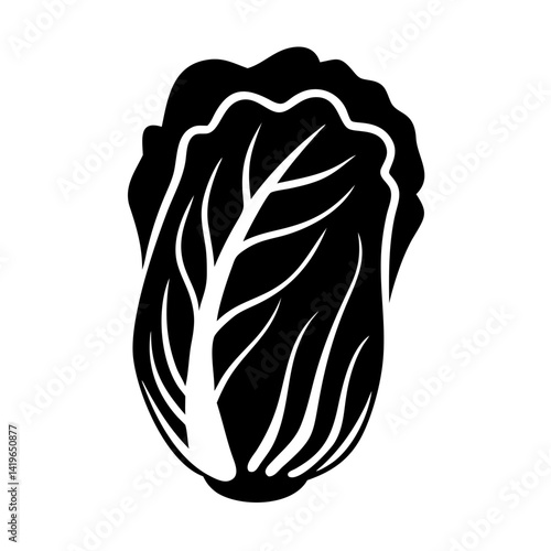 napa cabbage icon, napa cabbage silhouette vector illustration-simple silhouette illustration of napa cabbage, perfect for napa cabbage logos and icons