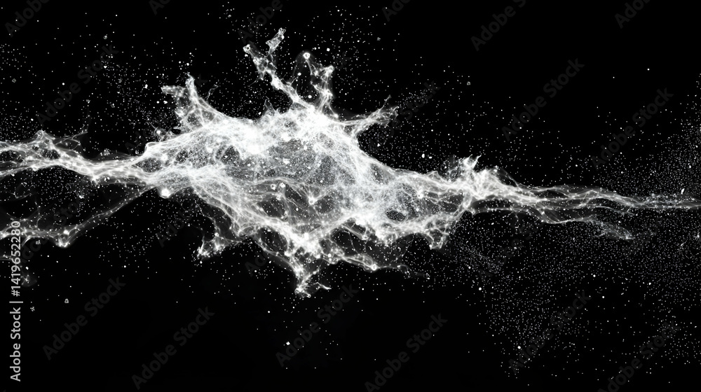 custom made wallpaper toronto digitalAbstract White Particle Explosion On Black Background