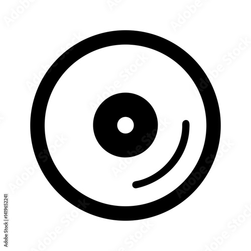 Illustration of a compact disc cd dvd optical disc storage media audio data music record vector icon