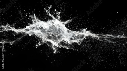 Wallpaper Mural Abstract White Particle Explosion On Black Background Torontodigital.ca