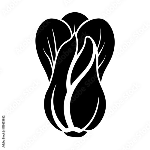 bok choy icon, bok choy silhouette vector illustration-simple silhouette illustration of bok choy, perfect for bok choy logos and icons