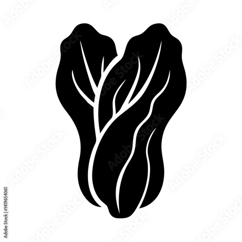 bok choy icon, bok choy silhouette vector illustration-simple silhouette illustration of bok choy, perfect for bok choy logos and icons
