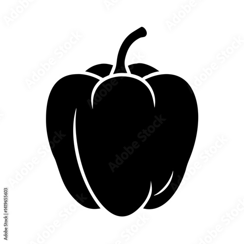 yellow bell pepper icon, yellow bell pepper silhouette vector illustration-simple silhouette illustration of yellow bell pepper, perfect for yellow bell pepper logos and icons