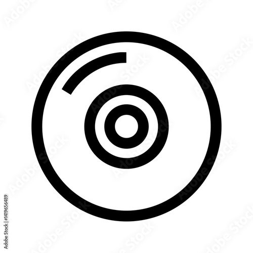 Illustration of cd dvd disk disc compact data storage recordable digital media technology circle