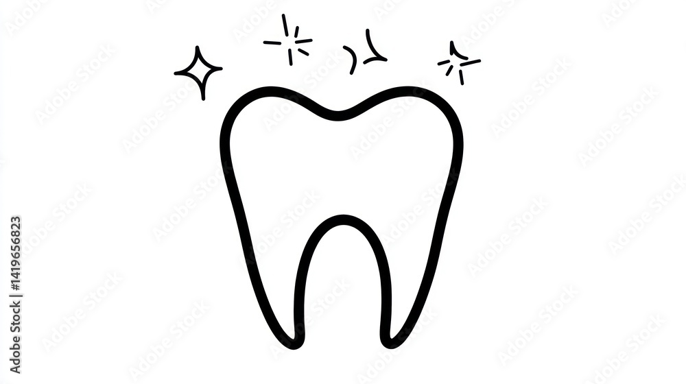 Clean Tooth Icon Graphic Design Clean Tooth Icon Graphic Design