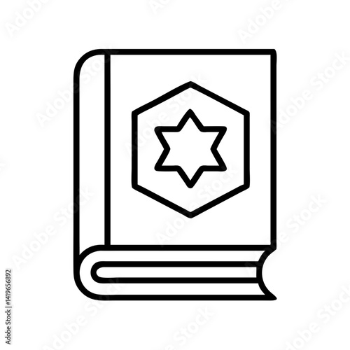Explore jewish torah book with star of david vector illustration for religious education and culture
