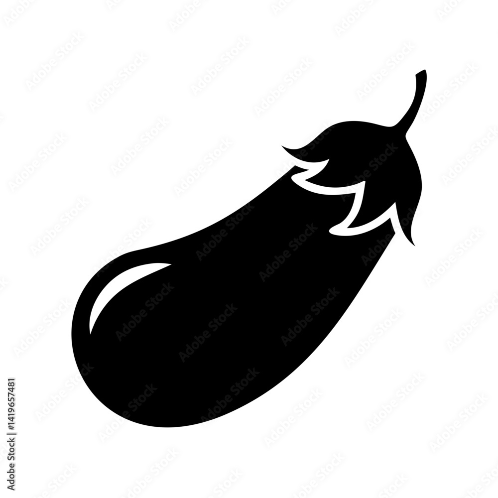 eggplant icon, eggplant silhouette vector illustration-simple silhouette illustration of eggplant, perfect for eggplant logos and icons eggplant icon, eggplant silhouette vector illustration-simple silhouette illustration of eggplant, perfect for eggplant logos and icons