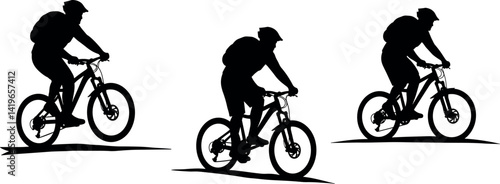 Silhouette Mountain biker