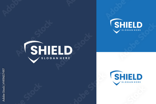 Shield Protection Logo Design Vector