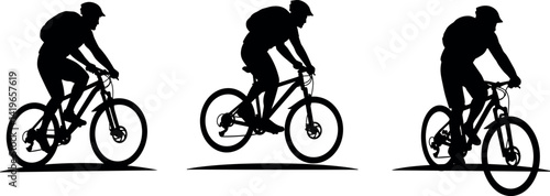 Silhouette Mountain biker