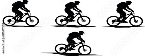 Silhouette Mountain biker