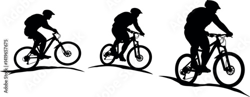 Silhouette Mountain biker