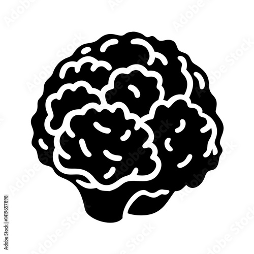 cauliflower icon, cauliflower silhouette vector illustration-simple silhouette illustration of cauliflower, perfect for cauliflower logos and icons