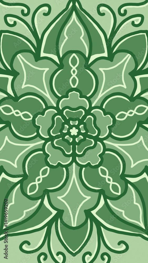 Fototapeta premium abstract background with floral ornament