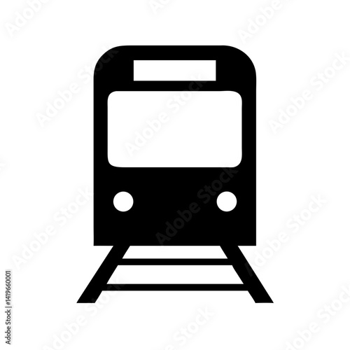 Train subway transportation public transport railway vehicle travel journey commuter icon symbol graphic