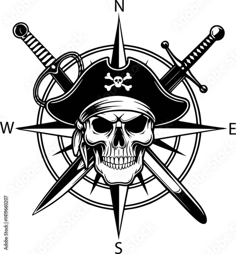 Pirate Compass SVG | Nautical SVG files