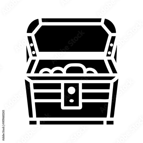 Discover treasure chest filled with gold coins, a pirate's dream, wealth, and hidden riches concept image