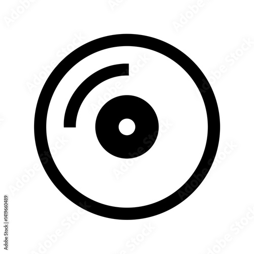 Disk data storage circle technology computer information digital cd dvd drive icon vector graphic
