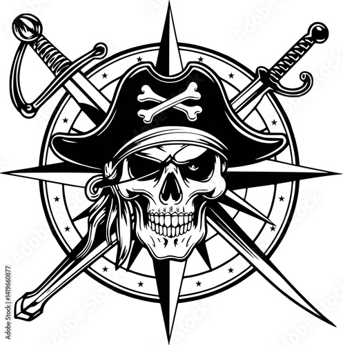 Pirate Compass SVG | Nautical SVG files