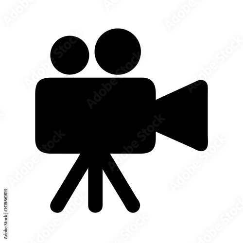 Explore film making camera video recorder movie production shooting and cinematic equipment icon vector 90s style