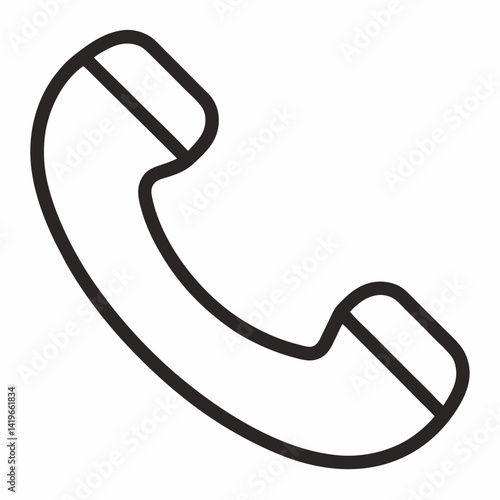 phone icon, Telephone call sign, Contact us, Vector illustration