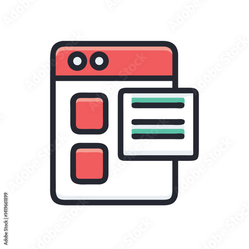ui design on white background