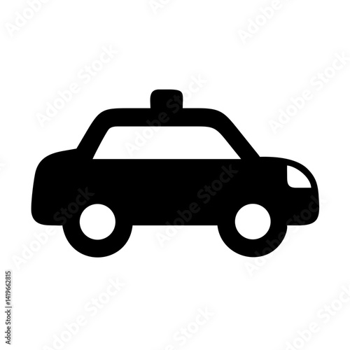 Taxi cab transportation vehicle ride sharing service auto car automobile transport icon vector graphic