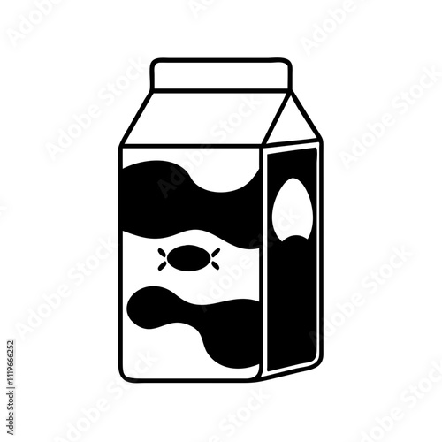 milk carton icon, milk carton silhouette vector illustration-simple silhouette illustration of milk carton, perfect for milk carton logos and icons