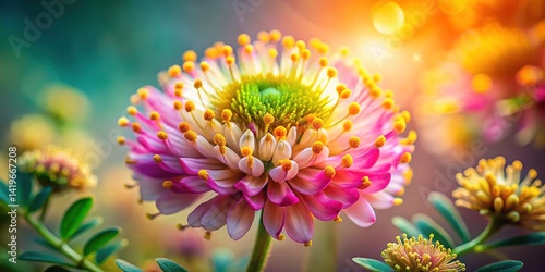 Tephrosia Virginiana Flower Closeup, Botanical Illustration