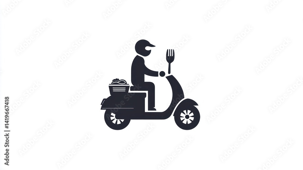 Food Delivery Scooter Icon (2) Food Delivery Scooter Icon (2)