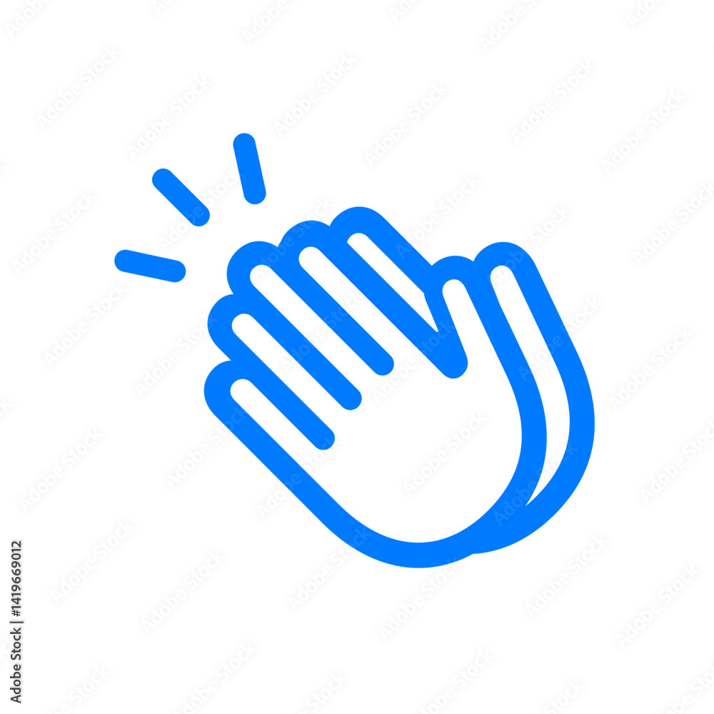 Hands Clapping Outline Icon Hands Clapping Outline Icon