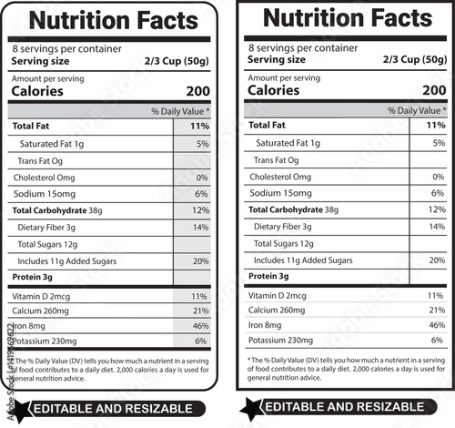  Nutrition Facts, label Nutrition facts, nutrition facts label, template,