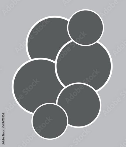 6 photo collage template. vector illustration, new collections