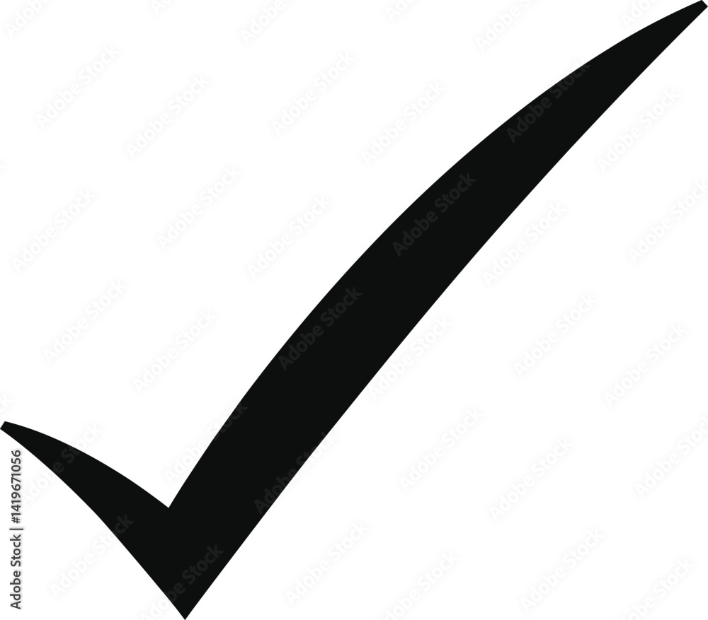 check mark vector icon - black illustration check mark vector icon - black illustration