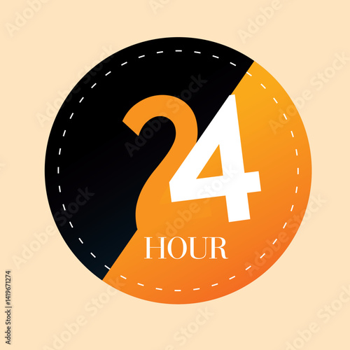 twenty four hour icon vector illustration