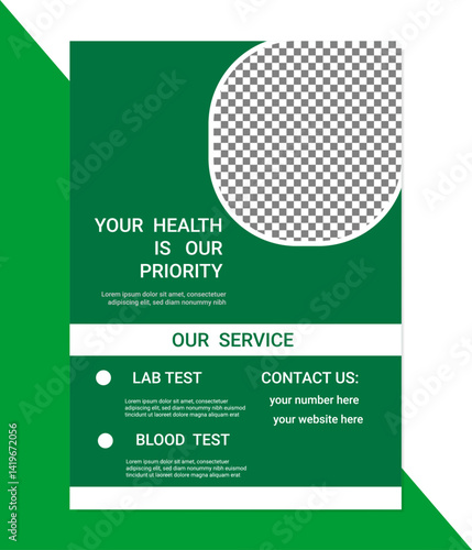Modern Health Flyer Design Template, Creative Medical Flyer Design Template, Healthcare Flyer Template, Healthy Lifestyle