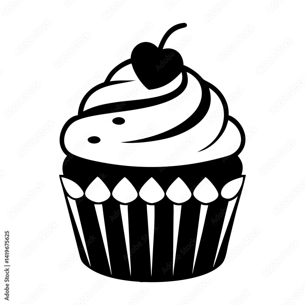 cupcake icon, cupcake silhouette vector illustration-simple silhouette illustration of cupcake, perfect for cupcake logos and icons cupcake icon, cupcake silhouette vector illustration-simple silhouette illustration of cupcake, perfect for cupcake logos and icons