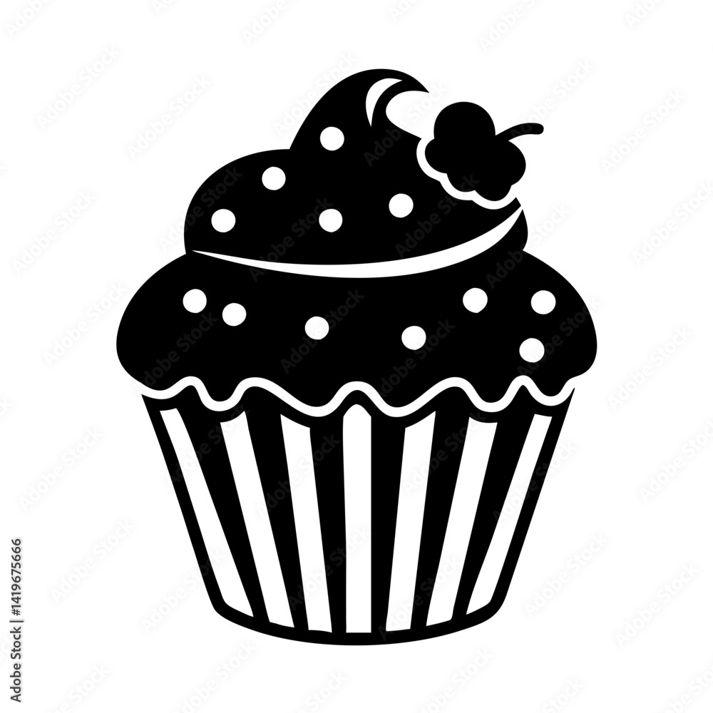 cupcake icon, cupcake silhouette vector illustration-simple silhouette illustration of cupcake, perfect for cupcake logos and icons cupcake icon, cupcake silhouette vector illustration-simple silhouette illustration of cupcake, perfect for cupcake logos and icons