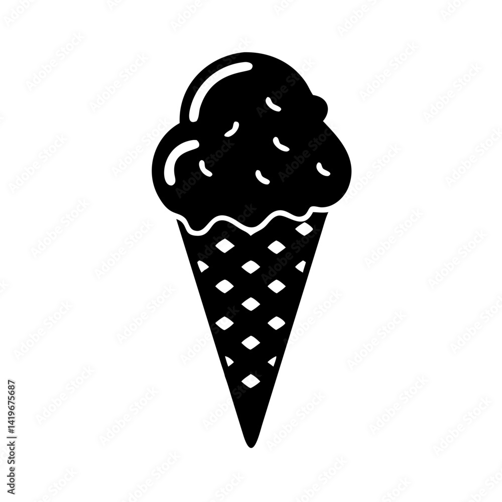 ice cream cone icon, ice cream cone silhouette vector illustration-simple silhouette illustration of ice cream cone, perfect for ice cream cone logos and icons ice cream cone icon, ice cream cone silhouette vector illustration-simple silhouette illustration of ice cream cone, perfect for ice cream cone logos and icons