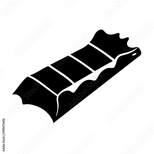 chocolate bar icon, chocolate bar silhouette vector illustration-simple silhouette illustration of chocolate bar, perfect for chocolate bar logos and icons